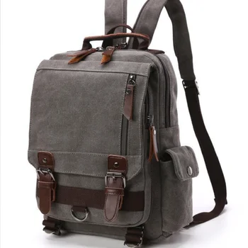 

Unisex Shoulder bags Fashion Washable Canvas Backpack Travel Chest bag Pure color Casual Outdoor Backpacks Messenger Handbag