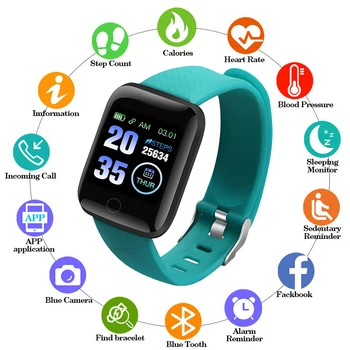

Smart Bracelets Fitness Health Fitness Watches Heart Rate Monitor Blood Pressure Monitor for ios Android Iphone Sports clock