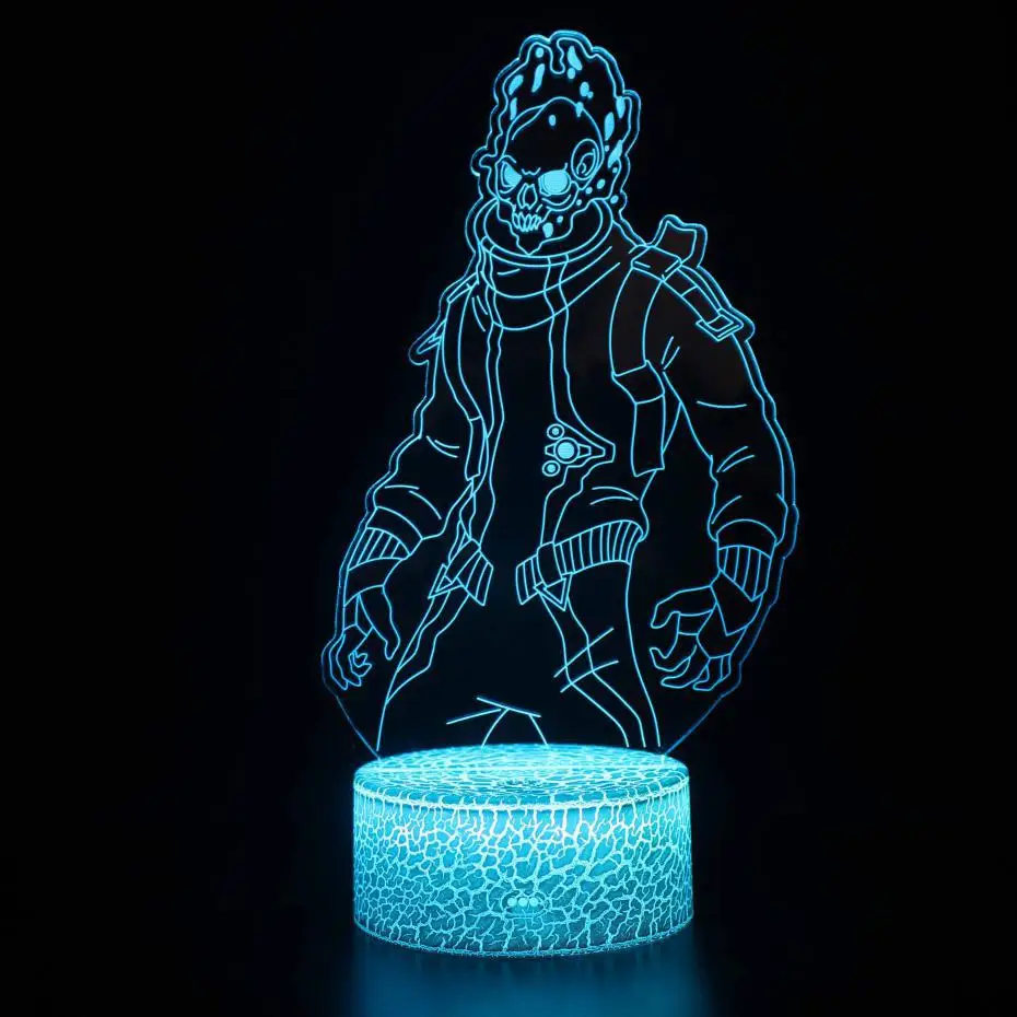 3d лампа очаровательный рисунок для детей игрушки корейский столик лампа дистанционный сенсорный USB детская настольная лампа ночник макияж настольная лампа - Цвет абажура: 7 Color Change