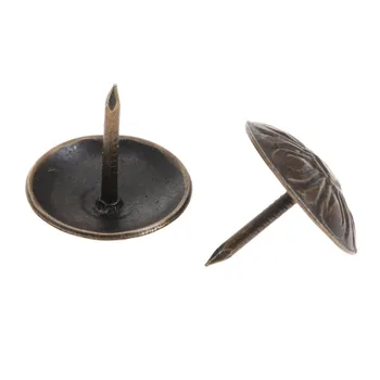 

100pcs Antique Bronze Upholstery Nails Tacks Studs Vintage Decorative Furniture Nails Pushpin Doornail Hardware Wholesale 16MM