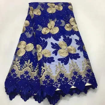

2019 latest French African lace fabric, high quality African embroidered tulle lace fabric, suitable for applique wedding dress