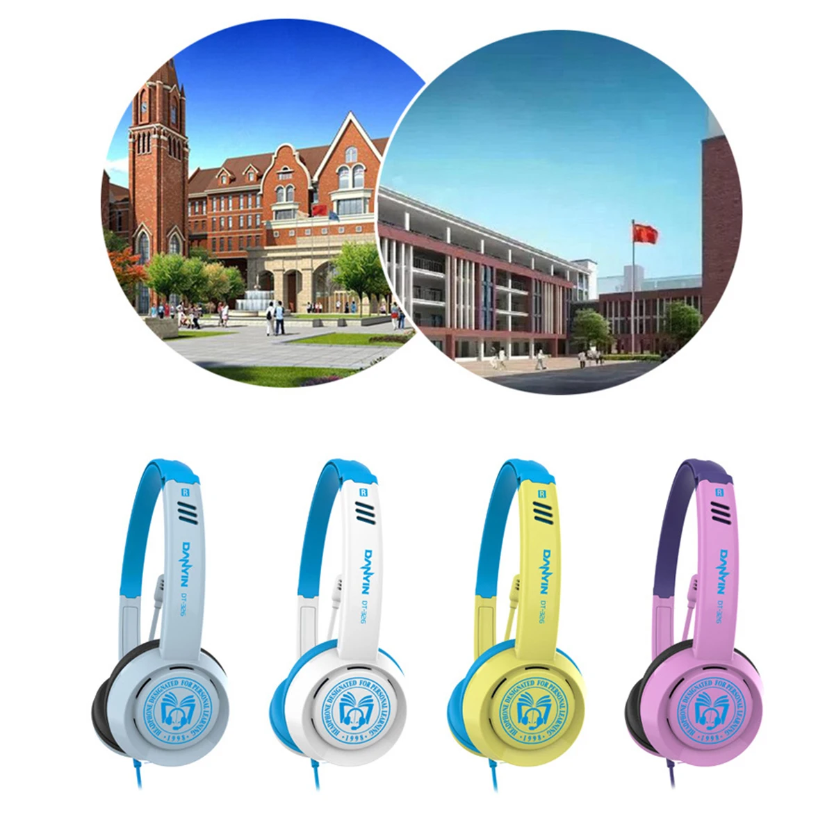 Kids Wired Headphone With Mic 3 5mm Plug Over Ear Rich Sound Headset Cellphone Computer Headphone For Online Course Voice Chat