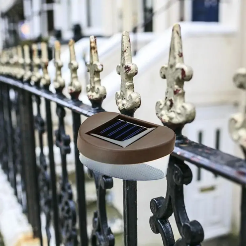 2LED светильник для забора солнечной энергии Наружное освещение садовый дворовый тропинка Солнечный свет светильник для забора настенный светильник-бра декоративный