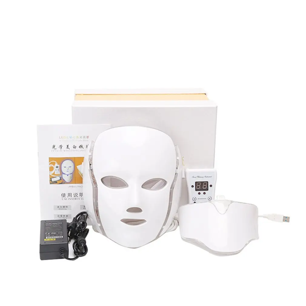  Beauty Skin Mask Instrument Led Mask Beauty Instrument Seven Color Photon Skin Rejuvenation Instrum - 4000186782903