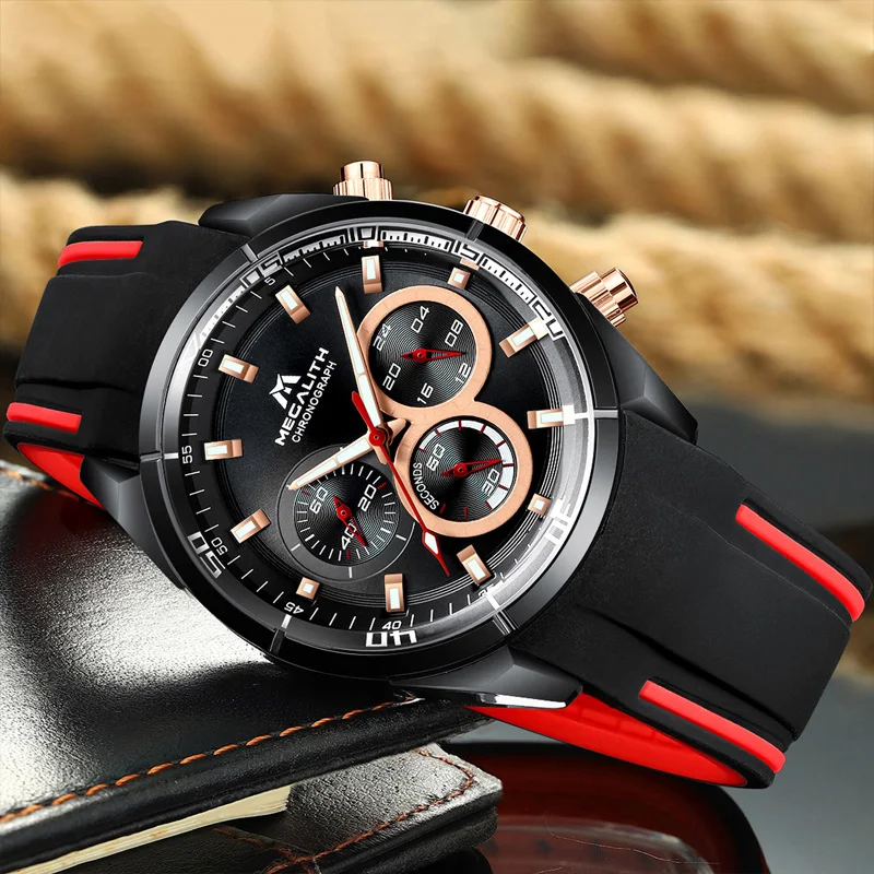 Buy MEGALITH Fashion luxury Mens Watches Top Brand Sports Waterproof Watches Military Watch Male Quartz Clock Man Relogio Masculino