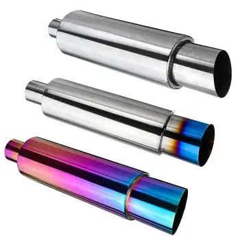 

Hot 2'' Inlet 3.5'' Outlet Car Motorbike Exhaust Muffler Tip Universal Stainless steel ID 51mm outlet 89mm Silencer tail pipe mu