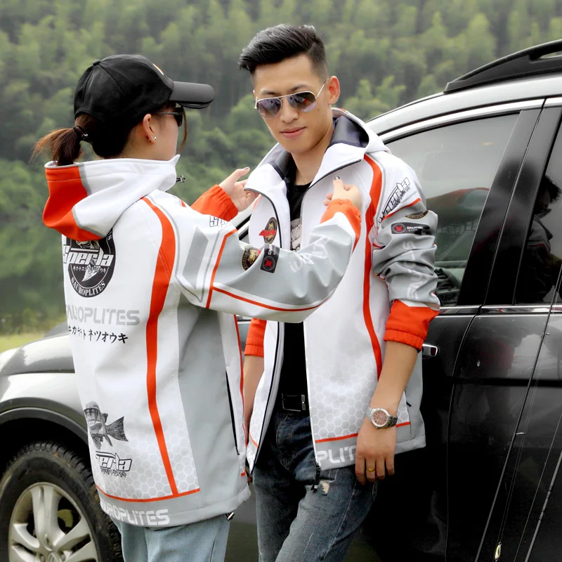 

Outdoor windbreaker composite fleece waterproof windbreaker spring autumn thickening fishing clothes sports outdoor jacket men