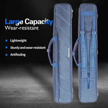 

High Capacity KONLLEN 7 Holes Cue Case 3 Butts 4 Shafts Multi-piece Rod Box Oxford Canvas Bag Sturdy Wear-resistant Accessories
