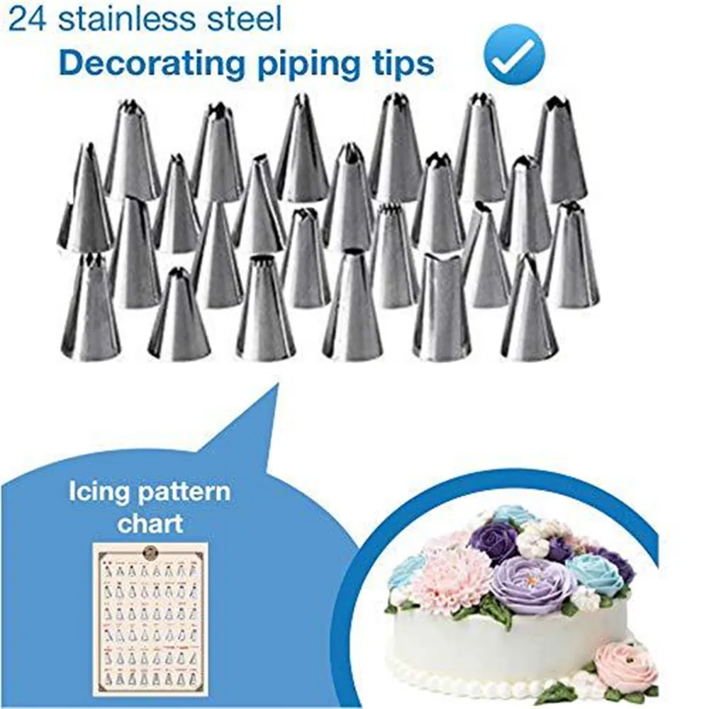 66pcs DIY Multi-function Cake Decorating Kit Cake Turntable Set Pastry Tube Fondant Tool Cake Kitchen Dessert Tools