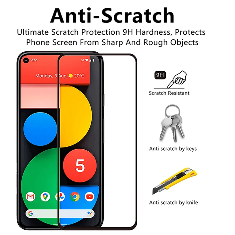 Full Cover Tempered Glass For Google Pixel 5 4 3 2 1 Pixel 4a 3a Screen Protector For Google Pixel 4 XL 3a XL 2 XL XL Glass Film — view 2
