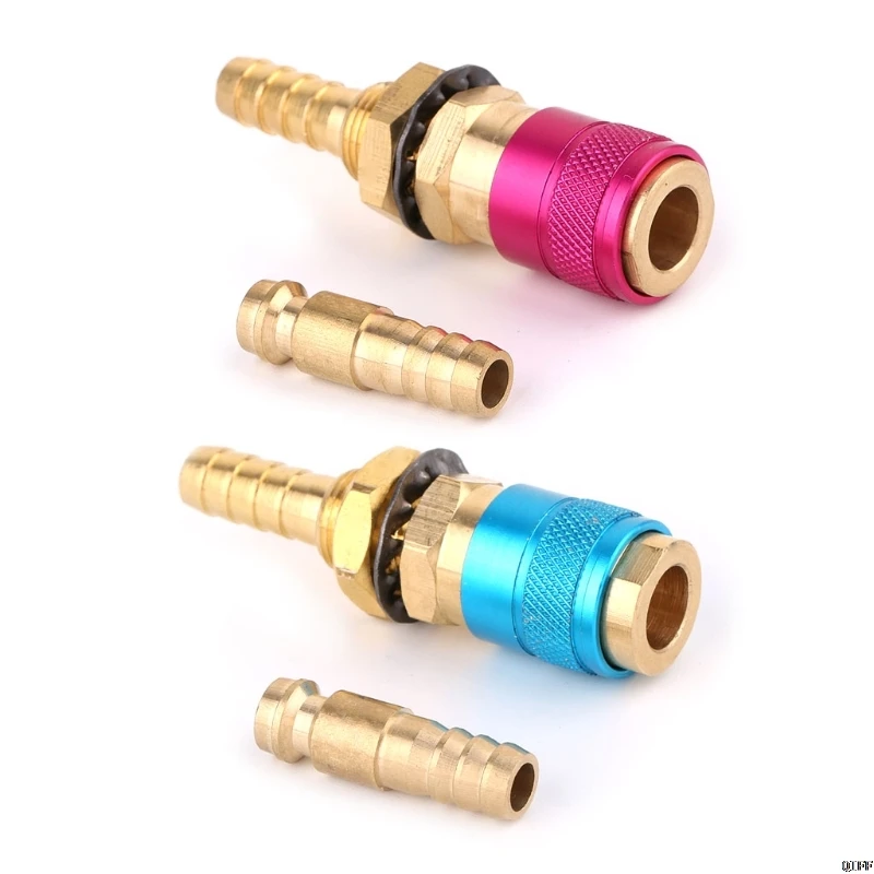 

Water Cooled Gas Adapter Quick Connector Fitting For TIG Welding Torch +8mm Plug