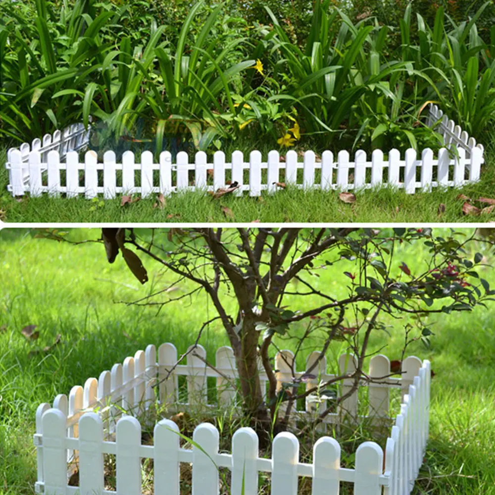 Plastic Fence 50*30cm Xmas Decor Gardening DIY Christmas Tree Fence Beautiful White 1 Pcs Festive Supplies Lawn Fashion