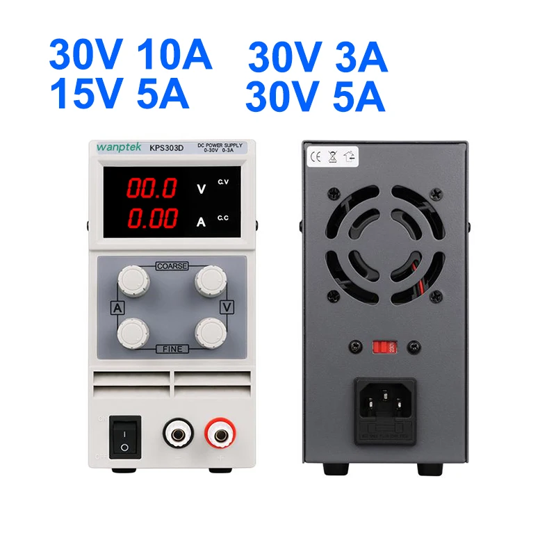 KPS3010D DC лабораторный импульсный источник питания постоянного тока 15V 30V 60V 120V 3A 5A 10A AC 15 V-230 V дисплей 0.01A Регулируемый источник питания