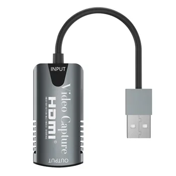 

Live Streaming Broadcasting Grabber Video Capture Card HDMI To USB 2.0 HD 1080P 30FPS Conference Portable Aluminium Alloy Audio