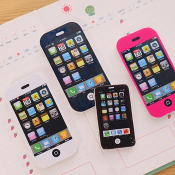 

1 Pcs Creative Mobile Phone Shape Pencil Eraser Cartoon Cute Minion School Supplies Erasers Kids Stationery Rubber Toys Silgi