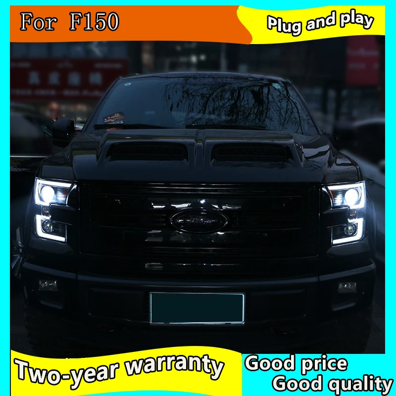 Автомобильный Стайлинг корпус передней фары для Ford F150 Raptor светодиодный фары DRL дневные ходовые огни Биксеноновые HID аксессуары