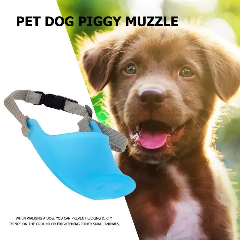 

Lovely Pet Dogs Piggy Muzzle Anti-bite Puppy Mask Practical Adjustable for Small Dogs Necessary Household Pet Decoration Gadgets