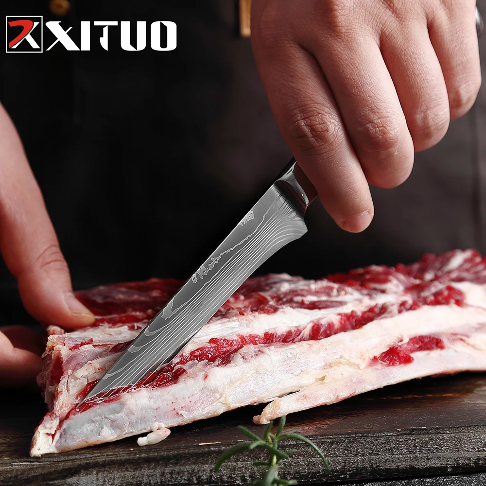 1 Heavy Duty Stainless Steel Carving Slicing Boning Knife 8 Sharp