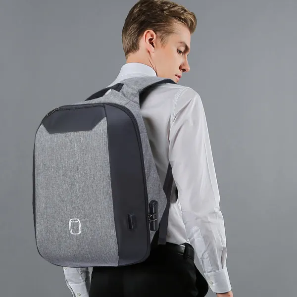 

Men Password lock business luxury brand designer backpack travel charging nylon computer USB Interface school student work Bags