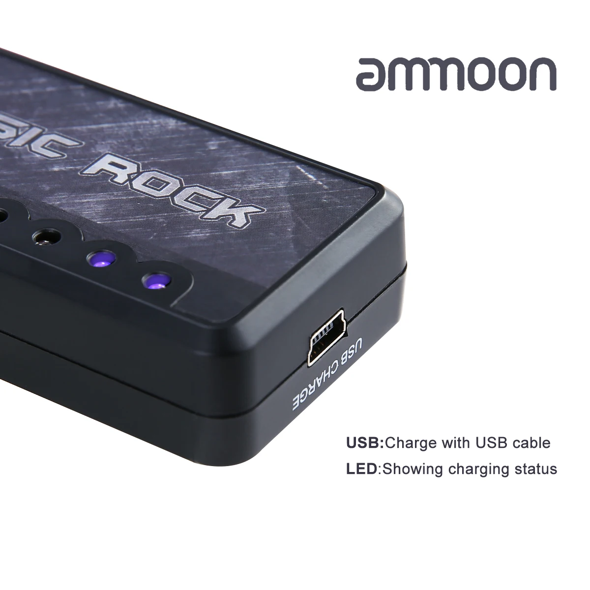 ammoon Portable Electric Guitar Amplifier Amp Mini Headphone Amp Built in Distortion Effect Top Quality Guitar Accessories Parts