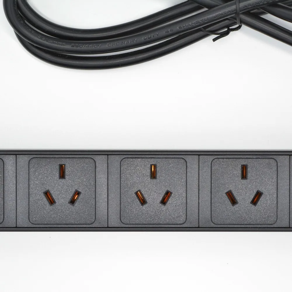 1" 1U 10A 7 блок распределения питания австралийская PDU стойка сетевого шкафа розетки стандартная розетка переключатель полосы питания как NZ