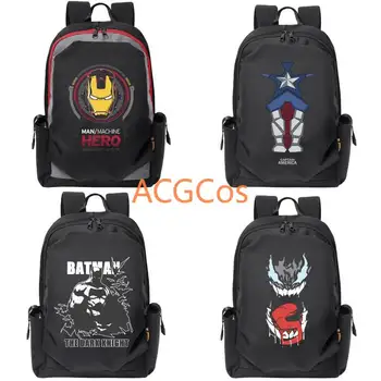 

Captain America Iron Man Batman Thor Venom Cosplay Backpack Student School Shoulder Bag Laptop Travel Rucksack Gift