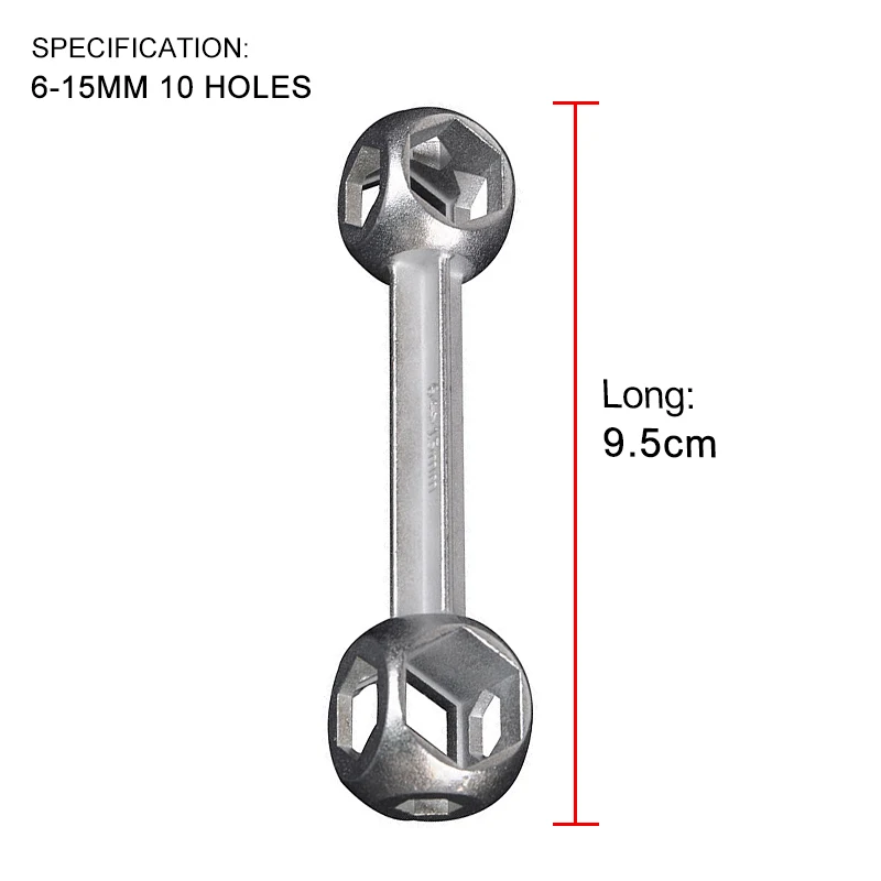 10 в 1 шестигранный костяной ключ 6-15 мм мини портативный инструмент для ремонта велосипеда динамометрический ключ отверстия велосипедный гаечный ключ мульти инструменты