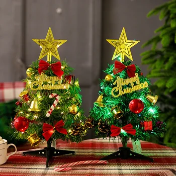 

Mini Christmas Tree with Lamp Decoration Tree House Desktop Home Shopping Mall Decoration Products