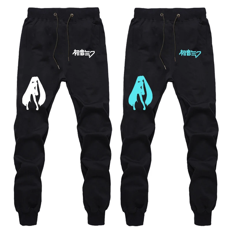 

Anime Hatsune Miku Casual Sweat Cosplay Straight Pants Cartoon Beach Breathable Womens Sweatpants Fitness Long Trousers