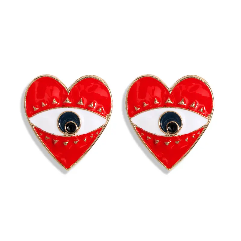 Flatfoosie Evil Eyes золотые Висячие серьги Хэллоуин новые модные Украшенные жемчужными бусинами массивные серьги для женщин и девушек вечерние ювелирные изделия - Окраска металла: 8701RD