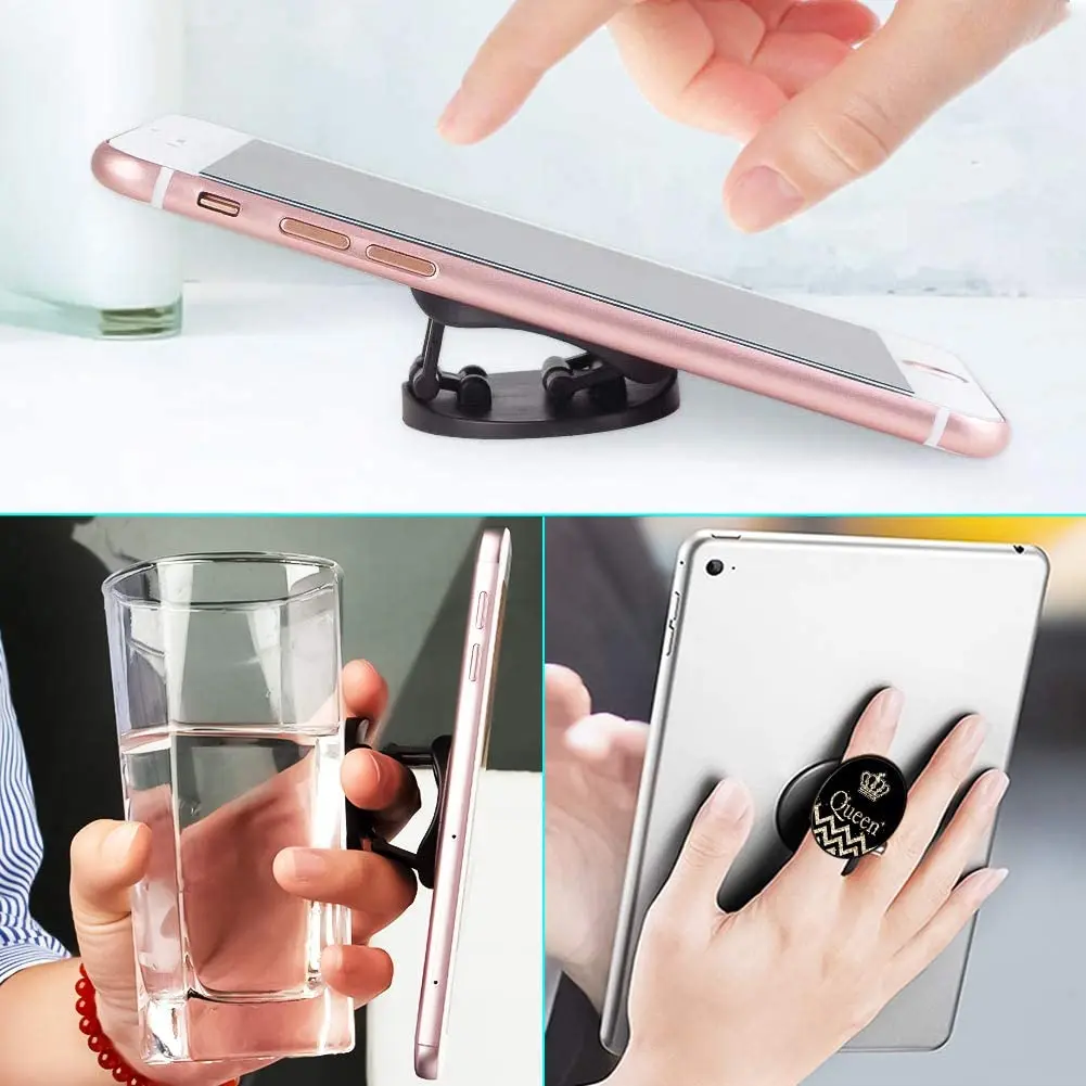 phone holder for desk Marble Expanding Phone Socket Stand Grip Finger Ring Support Anti-Fall Round Foldable Mobile Phone Holder for iPhone 11 12 13 mobile phone stand