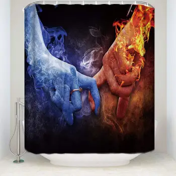 

Ice Fire Love Waterproof Polyester Fabric Home Decor
