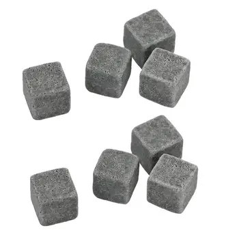 

8Pcs Whisky Stones Eco-friendly Granite Ice Cubes Whiskey Stones Ice Cube Rocks Handcrafted Granite Beverage Chilling Cubes