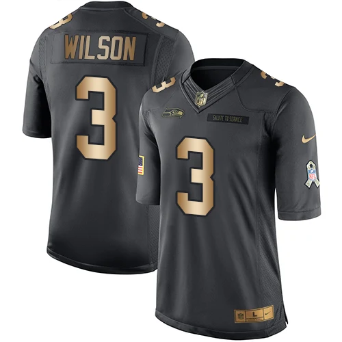 MEN Мужская Новинка, высокое качество, Seattle Russell Wilson Seahawks Black Rush jersey - Цвет: MEN