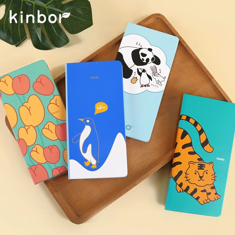 Kinbor календарь 2022 планшетовая книга портативная Kawaii блокнот запись на твердой