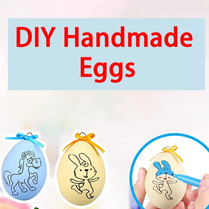 Orbita Easter DIY ручная роспись цвет ing пасхальное яйцо ручная работа мультфильм ручная окрашенная яичная скорлупа игрушка шаблон цвет случайный n