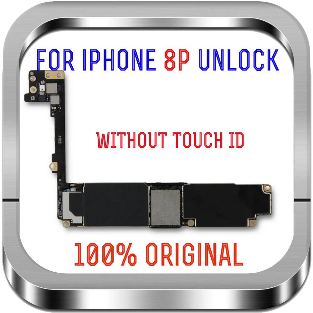 Материнская плата для iPhone 8 Plus с/без Touch ID с полными ЧИПАМИ 64 Гб 256 ГБ 100%