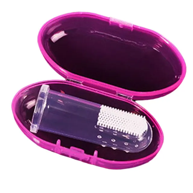 Kids Toothbrush U-Shape Infant Toothbrush with Handle Silicone Oral Care Cleaning Brush for Toddlers Ages 2-12 Drop Shipping rose Red