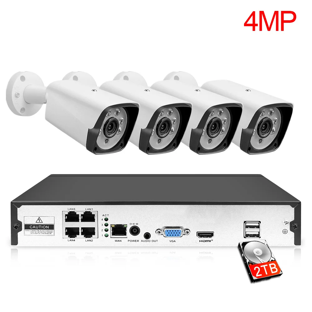 5MP IP Cameras LOFAM HD 4CH NVR 1080P 2MP 4MP 5MP видеокамера POE cctv комплект наружная Водонепроницаемая ip-камера POE домашняя система видеонаблюдения - Цвет: 5MP IP Cameras