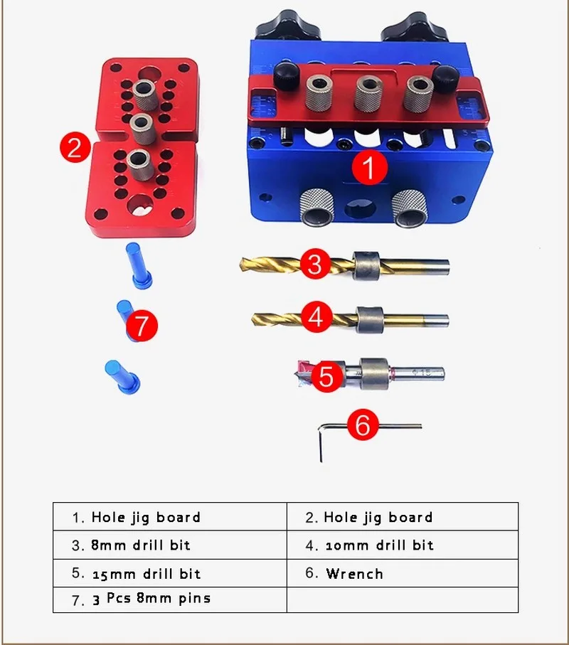 3 в 1 деревообрабатывающий перфоратор локатор Высокая точность дюбеля джиг с метрическими дюбель отверстия деревообрабатывающие столярные