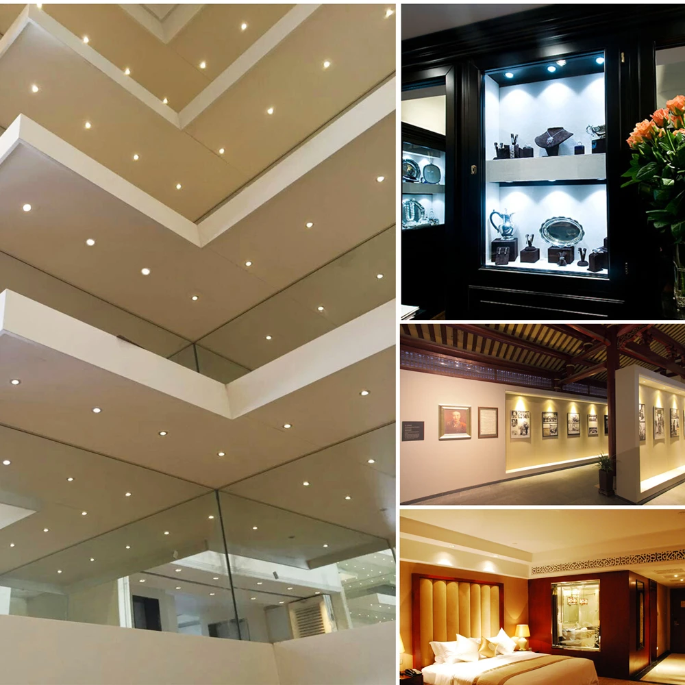 Under Cabinet Light LED Ceiling Downlights AC100-240V Showcase Kitchen Spotlight Dimmable Counter Stair Indoor Decorative Lights (4)