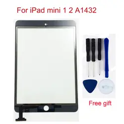 Черный для iPad mini 1 2 A1432 A1455 A1489 A1491 планшета Сенсорный экран Панель Сенсор Стекло без Главная Кнопка без IC