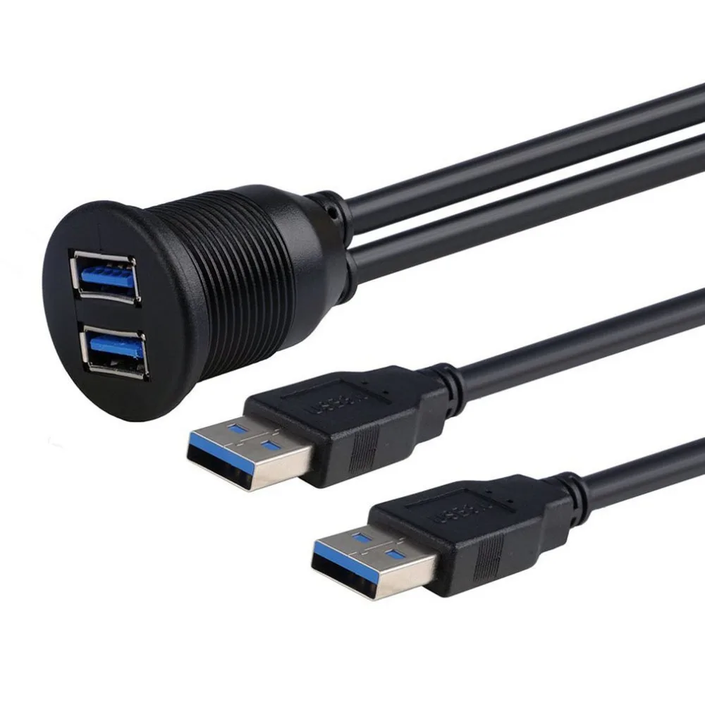Автомобильная приборная панель с заподлицо USB адаптер для док-станции панель приборной панели 3,0 порт для мужчин и женщин кабель-удлинитель для мотоцикла лодки Горячая Распродажа