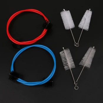 

est Brasswind Instrument Trumpet Trombone Tuba Horn Cleaning Set Kit Tool with Cleaning Cloth Brush Red/blue