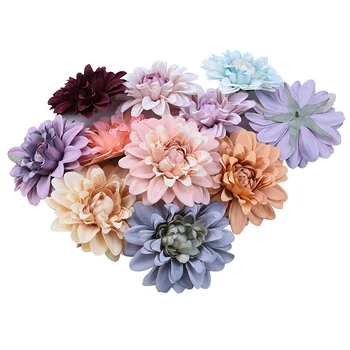 

10pcs Wholesale prices a cap Bride wrist flower wedding brooch silk Gerbera flowers for scrapbook christmas decorations for home