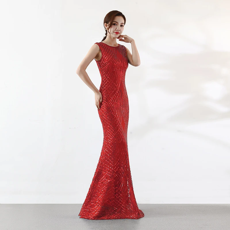 Gold Sequins Mermaid Evening Dress Robe De Soiree Grand Taille Longue Party Dresses Gowns Vestidos De Noche Largos Talla Gtande