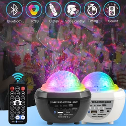 Luz do laser céu estrelado projetor luz bluetooth música usb ambiente