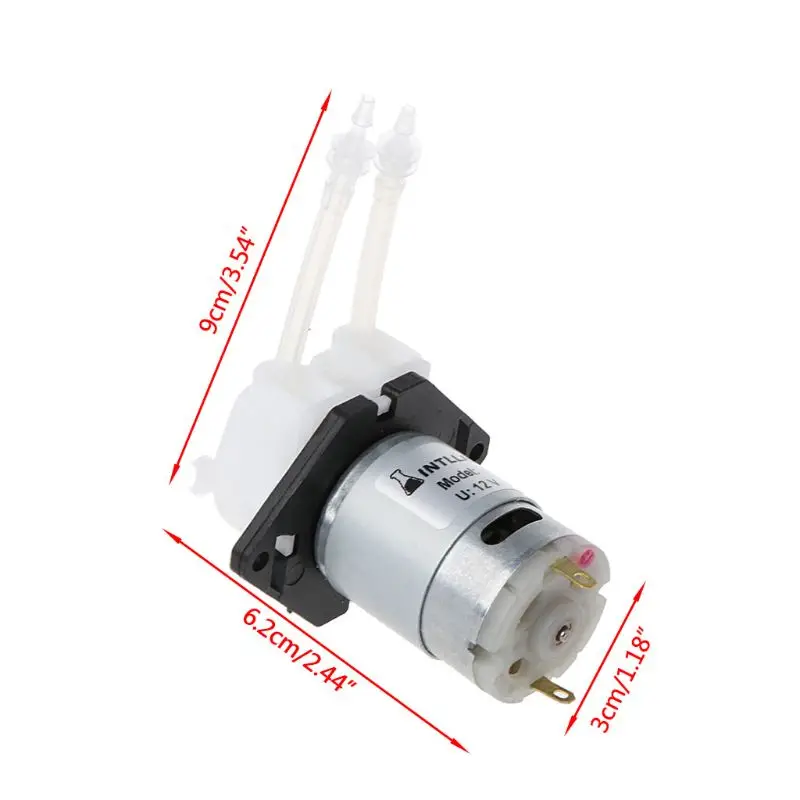 Работающего на постоянном токе 12 В в перистальтический насос микро самовсасывающий Mute DIY жидкой воды лаборатории дозирования Аквариум Лаборатория аналитического отрасли бытовой