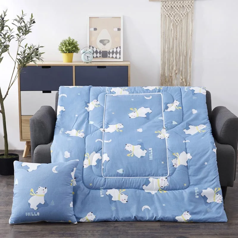 2 In 1 Cushion Travel Portable Nap Pillow Blanket Quilt Foldable Pillow Square Sofa Bedding Blanket Office Car Home Decoration 