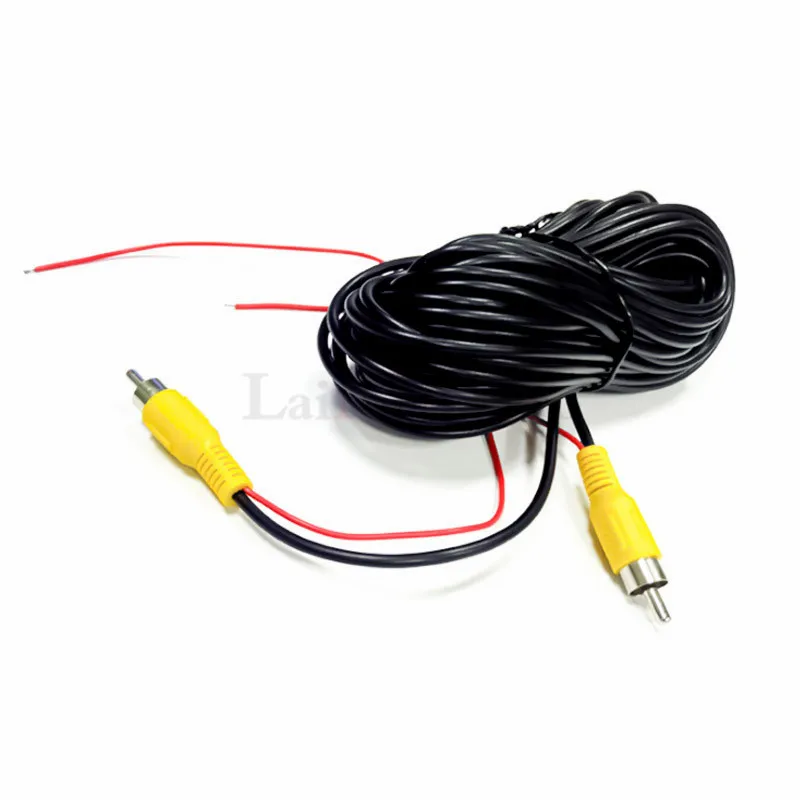Car RCA CAR Reverse Rear View Parking Camera Video Cable With Video Trigger Wire Connecting Car Parking Rearview Monitor 10m 15m (5)